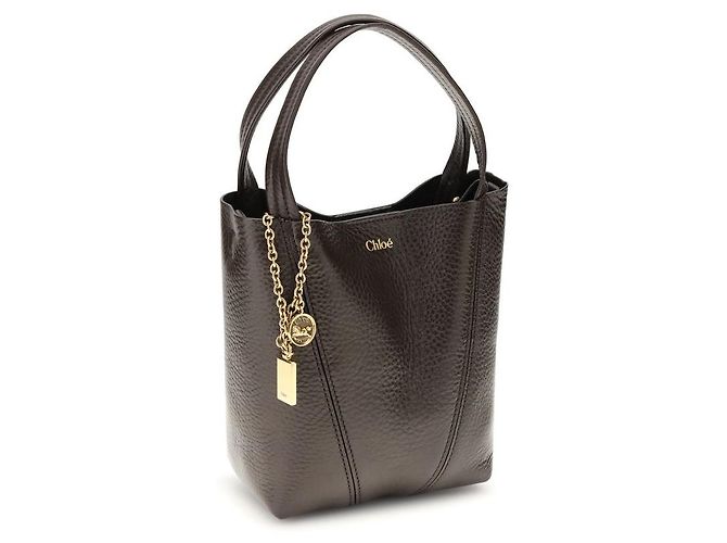 Chloé Borsa a tracolla Bos Taurus in pelle di vitello marrone - vista 2