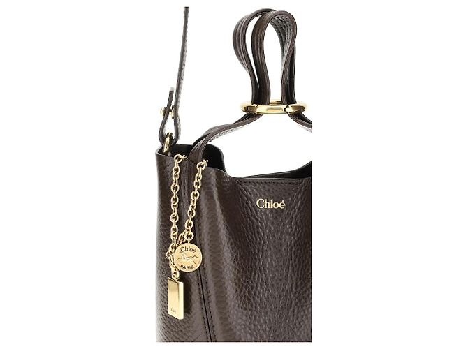 Chloé Borsa a tracolla Bos Taurus in pelle di vitello marrone - vista 4