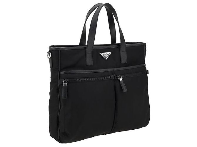 Prada Borsa a tracolla in nylon nero - vista 2
