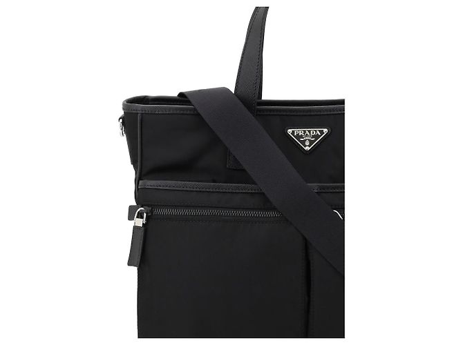 Prada Borsa a tracolla in nylon nero - vista 4