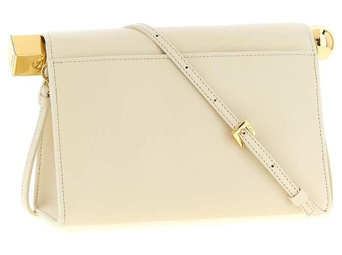 Jacquemus Clutch in pelle di agnello bianca - vista 2