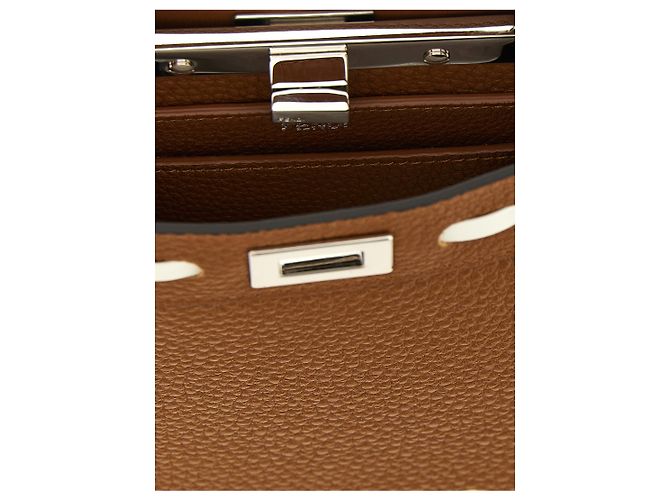 Fendi Borsa in pelle di vitello marrone - vista 4