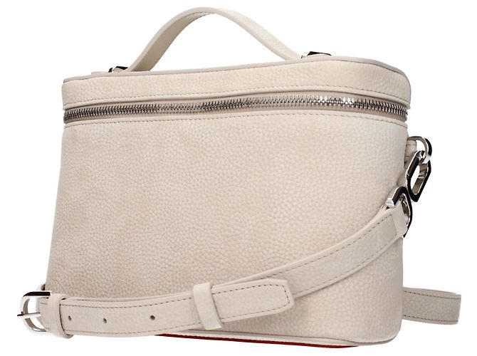 Christian Louboutin Borsa a mano in pelle beige - vista 2