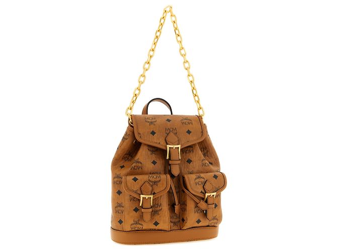 MCM Brown Polyethylene Backpack - view 3