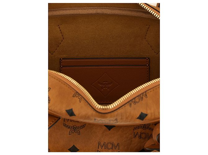 MCM Borsa a tracolla in polietilene marrone - vista 4