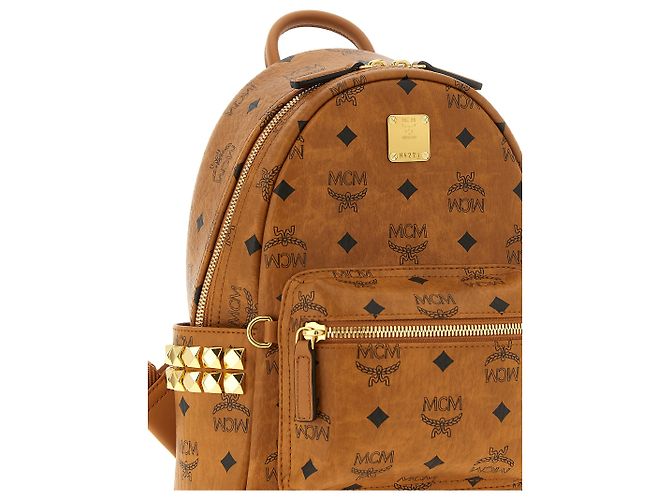 MCM Zaino in polietilene marrone - vista 3