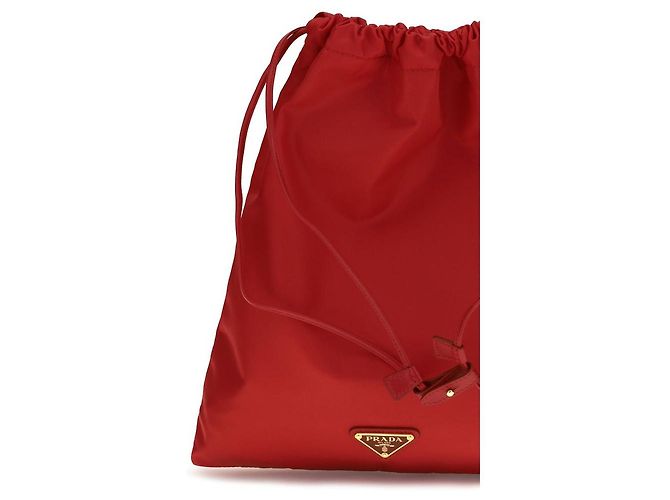 Prada Pochette rossa in poliammide - vista 4