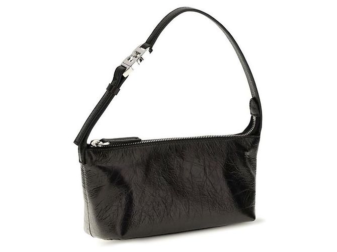 Fendi Clutch Bos Taurus in pelle di vitello nera - vista 3