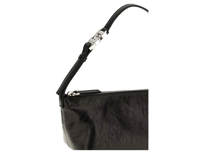 Fendi Clutch Bos Taurus in pelle di vitello nera - vista 4