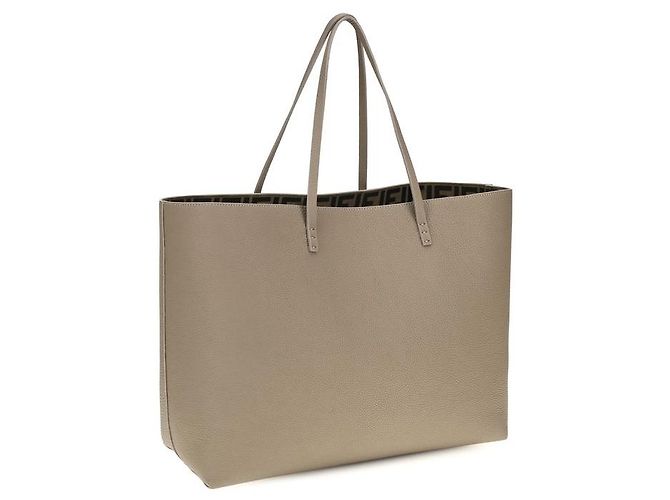 Fendi Borsa a tracolla Bos Taurus in pelle di vitello beige - vista 2