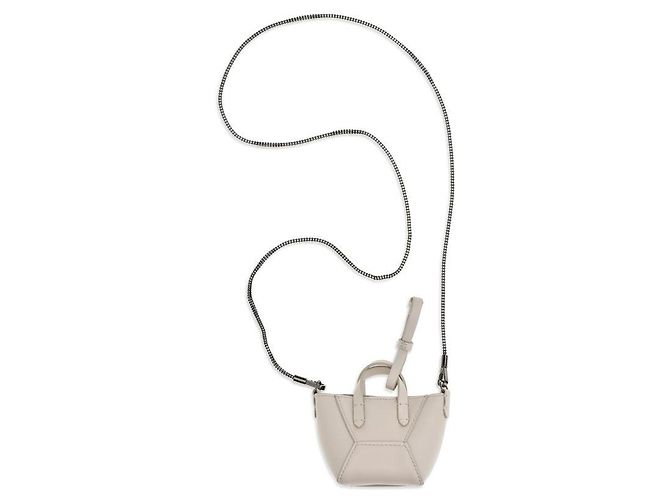 Brunello Cucinelli Borsa a tracolla Bos Taurus in pelle di vitello beige - vista 2