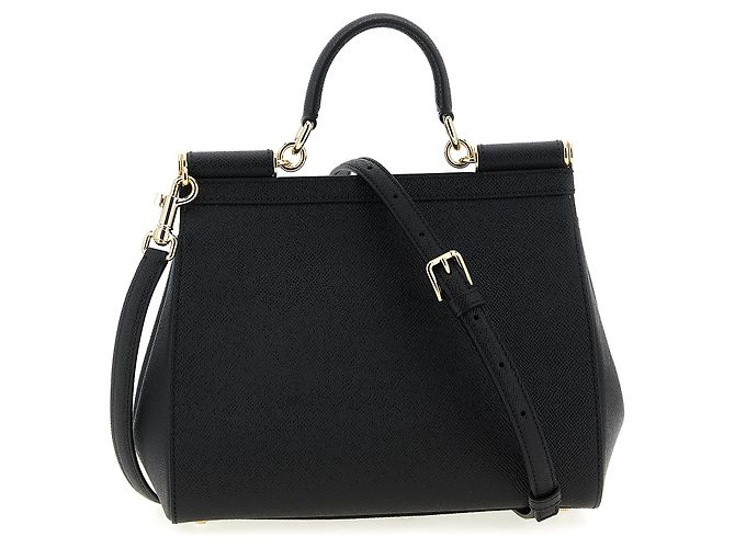 Dolce & Gabbana Borsa in pelle di vitello nera - vista 2