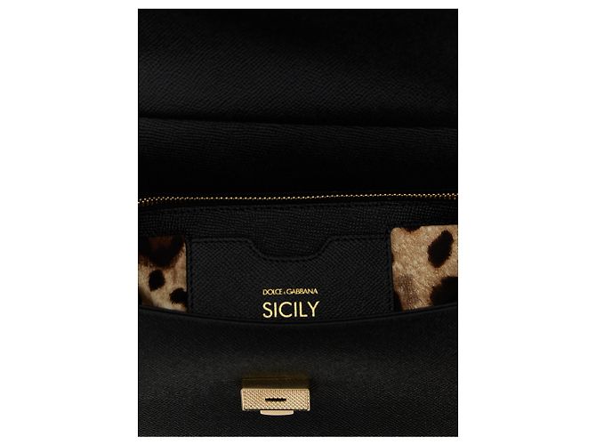 Dolce & Gabbana Borsa in pelle di vitello nera - vista 4