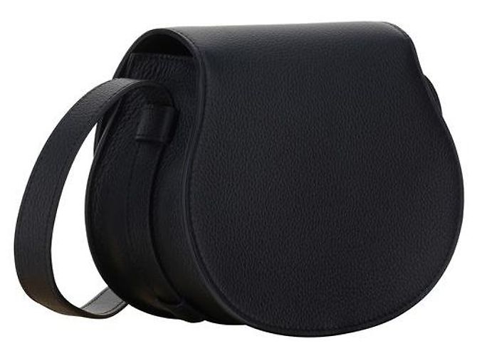 Chloé Borsa a tracolla Bos Taurus in pelle di vitello nera - vista 3