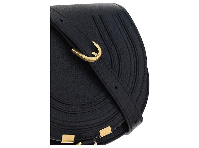 Chloé Borsa a tracolla Bos Taurus in pelle di vitello nera - vista 4