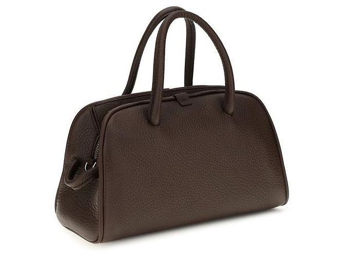 Jacquemus Borsa Bos Taurus in pelle di vitello marrone - vista 3