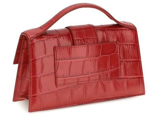 Jacquemus Borsa Bos Taurus in pelle di vitello rossa - vista 3