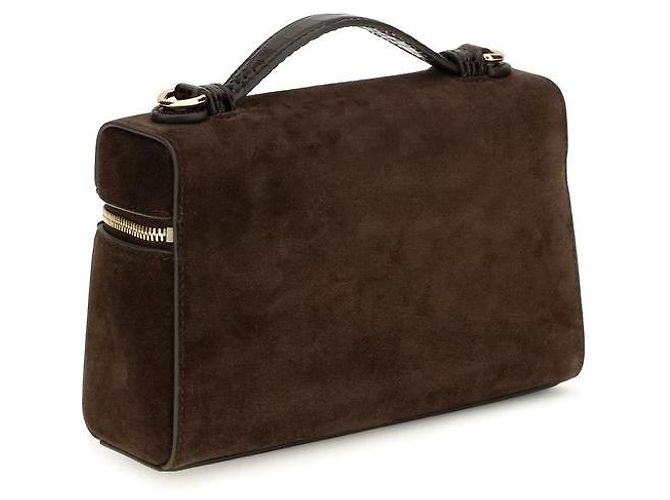 Tory Burch Borsa a mano in pelle scamosciata marrone - vista 3