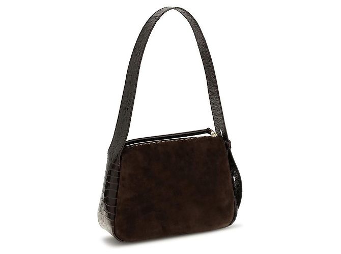 Tory Burch Borsa a tracolla in pelle scamosciata marrone - vista 3