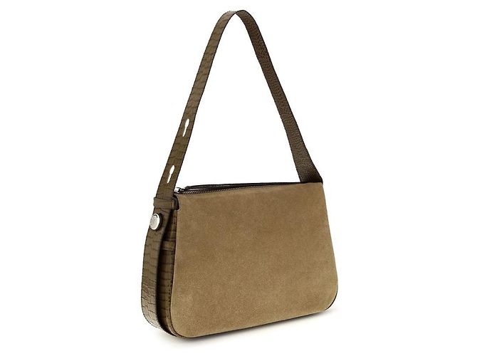 Tory Burch Borsa a tracolla in pelle scamosciata beige - vista 2