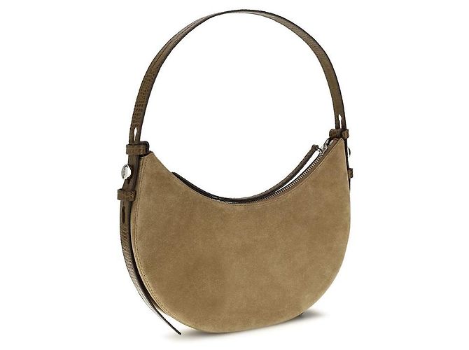 Tory Burch Borsa a tracolla in pelle scamosciata beige - vista 3