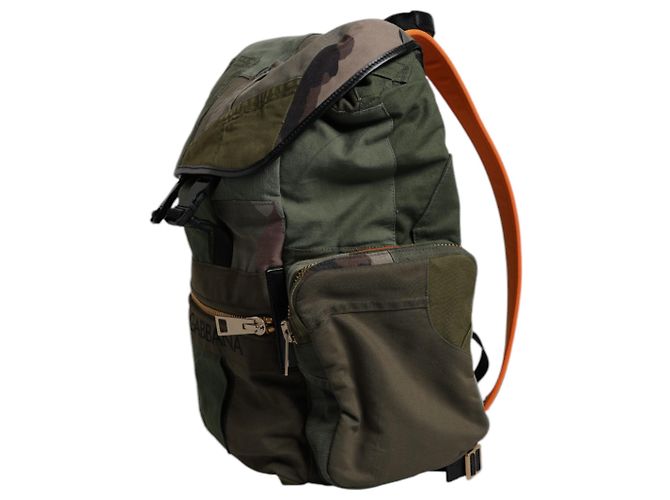 Dolce & Gabbana Sac à dos de voyage patchwork vert militaire - vue 2
