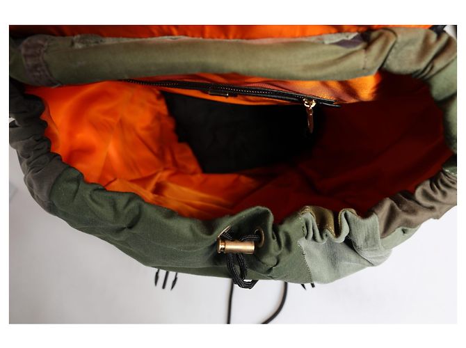 Dolce & Gabbana Sac à dos de voyage patchwork vert militaire - vue 6
