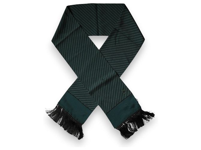 Dolce & Gabbana Sciarpa avvolgente Fantasy Fringes Verde Scuro - vista 2