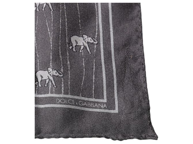 Dolce & Gabbana Foulard fantasy elefante marrone - vista 2