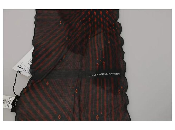 Dolce & Gabbana Foulard in viscosa nero e rosso - Sciarpa di marca - vista 4
