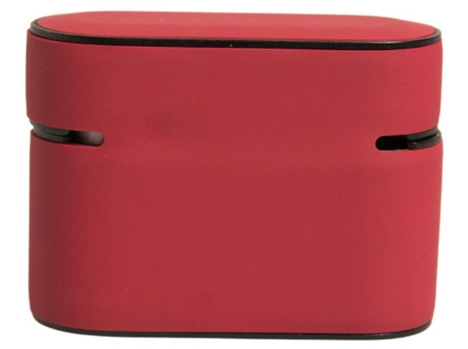 Dolce & Gabbana Custodia Airpods in PVC rosso con placca logo embossed - vista 3