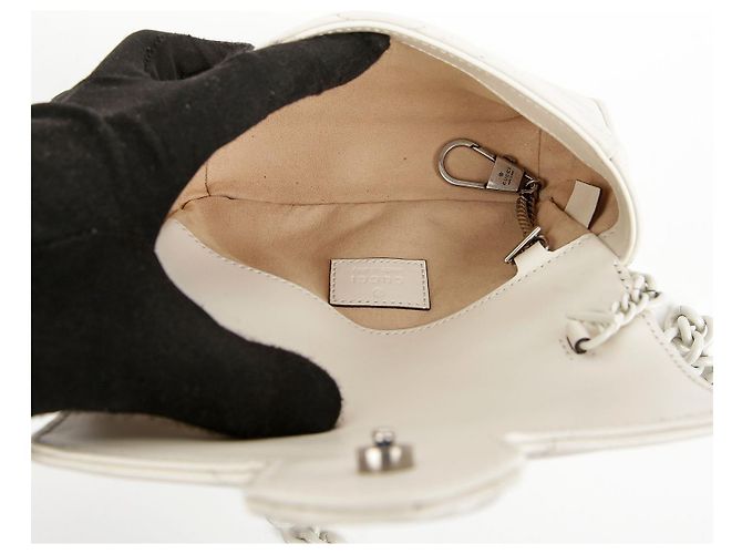 Gucci Gürteltasche Weiß aus Kalbsleder - Ansicht 9