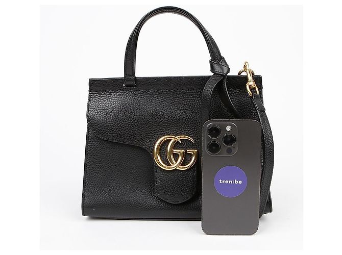 Gucci Mini Borsa Tote con Manico e Tracolla GG Marmont - vista 10