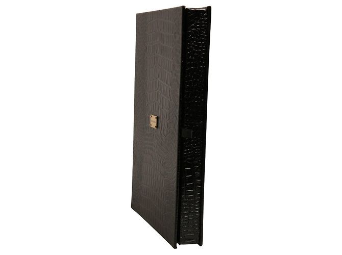 Dolce & Gabbana Custodia Catalogo Elegante in Pelle Nera con Placca Logo - vista 2
