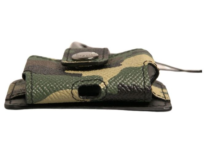 Dolce & Gabbana Custodia Airpods in pelle e metallo camouflage multicolore - vista 2