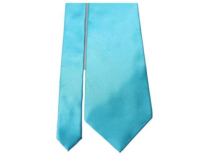 Dolce & Gabbana Cravatta larga da uomo in seta azzurro chiaro - vista 2