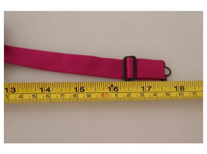 Dolce & Gabbana Papillon regolabile da uomo in seta rosa % - vista 3