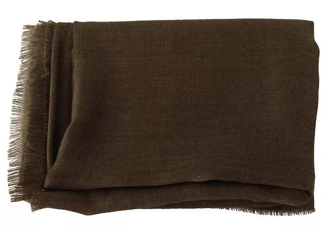 Dolce & Gabbana Sciarpa Wrap in Cashmere a Righe Verdi con Frange - vista 4