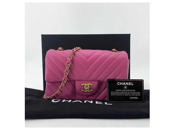 Chanel Borsa a tracolla in pelle di agnello chevron - vista 2