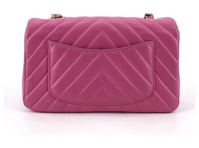 Chanel Borsa a tracolla in pelle di agnello chevron - vista 4