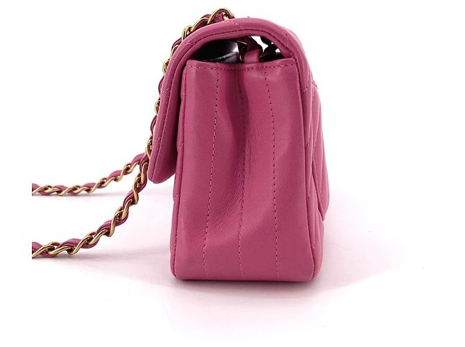 Chanel Borsa a tracolla in pelle di agnello chevron - vista 5