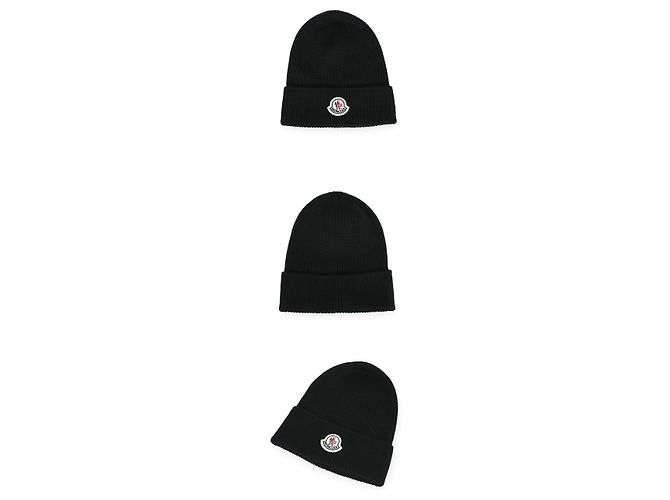 Moncler Gorro de lana con parche de logo - vista 3