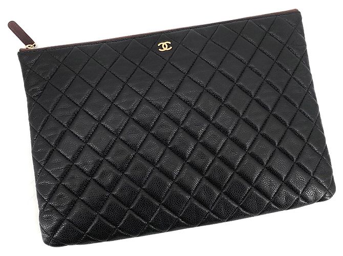 Chanel Clutch Classic Caviar Large - vista 3