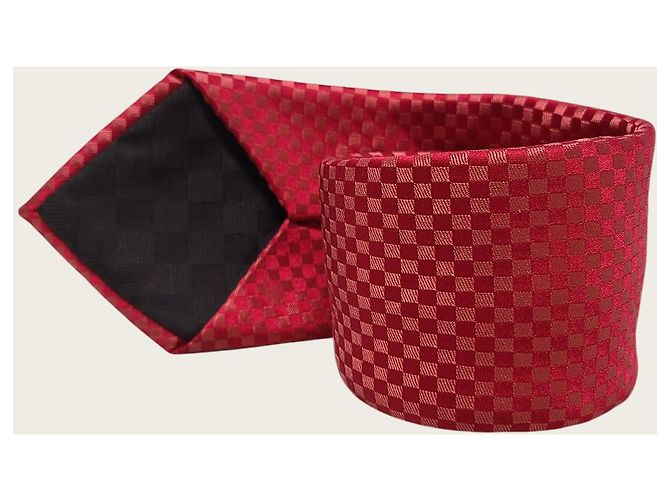 Louis Vuitton Krawatte Micro Damier rot - Ansicht 4