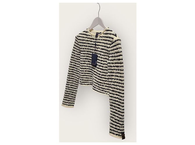 Louis Vuitton Langarmshirt aus Crinkle-Strick mit Streifen - Ansicht 2