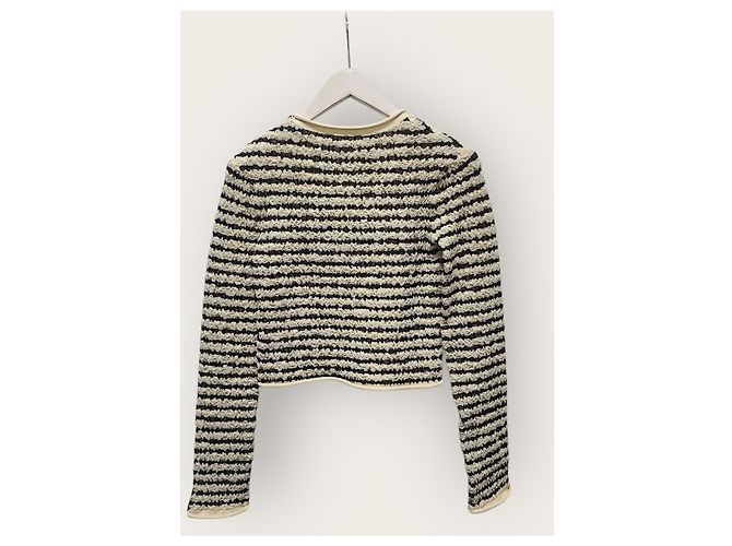 Louis Vuitton Langarmshirt aus Crinkle-Strick mit Streifen - Ansicht 4