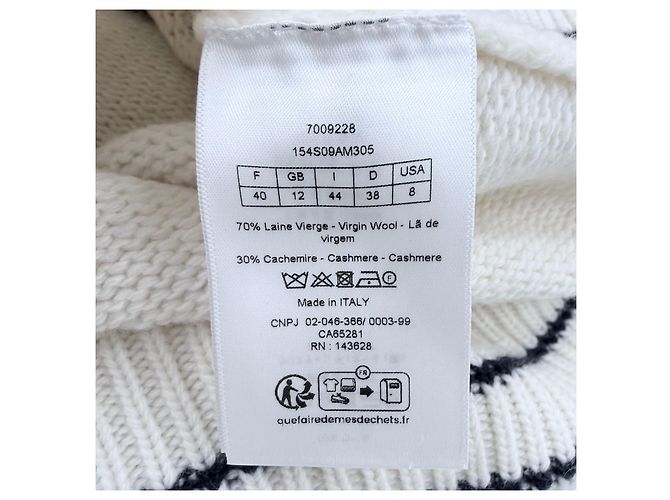 Dior Woll-Kaschmir-Strick für Damen, Ecru/Elfenbein - Ansicht 6