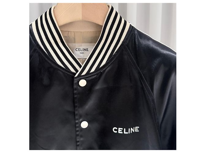 Céline Satin Finish Nylon Bomber Jacket - view 4