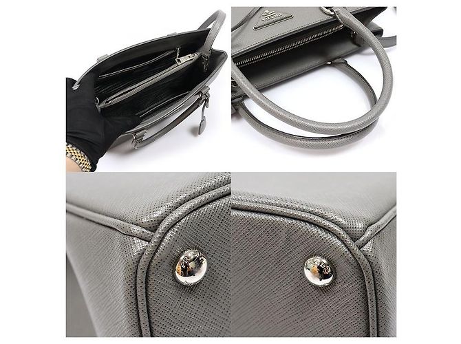 Prada Saffiano Lux Triangle Gray - Ansicht 6