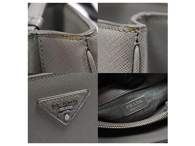 Prada Saffiano Lux Triangle Gray - Ansicht 7